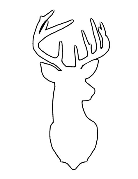 Printable Deer Head Outline